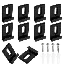 10-delige set voor het ophangen van zware spiegels, inclusief stevige bevestigingsmaterialen en spiegelclips voor wandmontage.