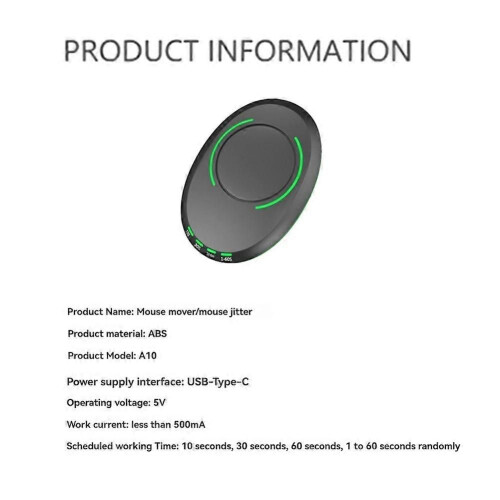 Undetectable Mouse Mover Pad Device Automatic Mouse Wiggler Shaker to Keep Mouse Moving Work Home 1