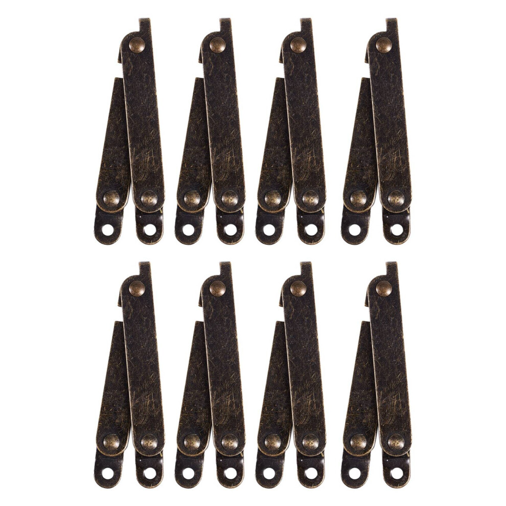 Furniture Box Rotatable Folding Lid Support Hinge Bronze Tone 8Pcs 6031070626467