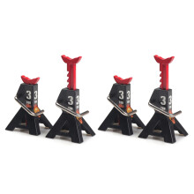 4 Stuecke Metall 3 Tonnen Simulierte Wagenheber HöHen Verstellbare Reparatur Halterung Szene Werkzeug Hebe Jack für 1/10 TRX4 D90 CC01 RC Klettern