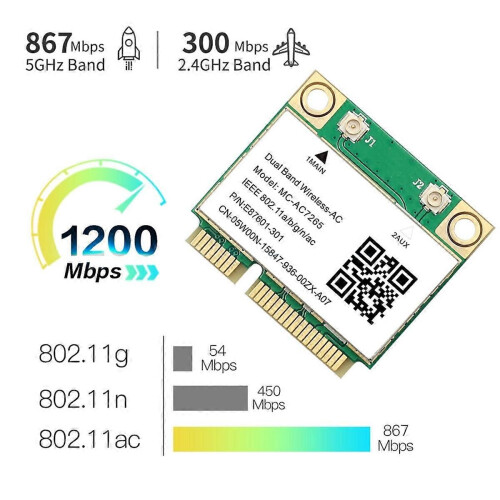 Bluetooth 4.2 Mini PCI-E Wifi Card -AC7265 Wireless Network Card 2