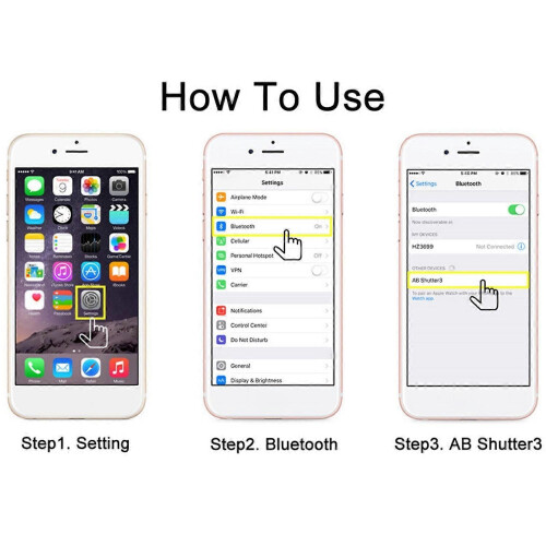 Mobile Phone Bluetooth Wireless Remote Control Monopod Selfie Stick Shutter Self-Timer Remote Shutter for IOS Android 2
