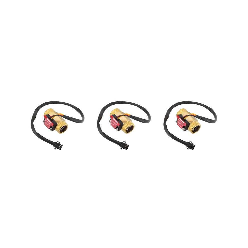 3 Piece Of Yf-B1 Turbine Water Flow Sensor G1 / 2 Inch Electromagnetic Brass In- Hall Male Thread 1-25 L/Min 6034088867846