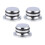 3Pcs Guitar Metal Top Hat Tone Tuning Knobs For Chrome 2