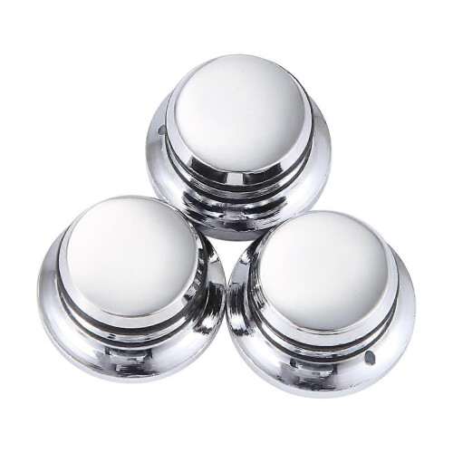 3Pcs Guitar Metal Top Hat Tone Tuning Knobs For Chrome 2
