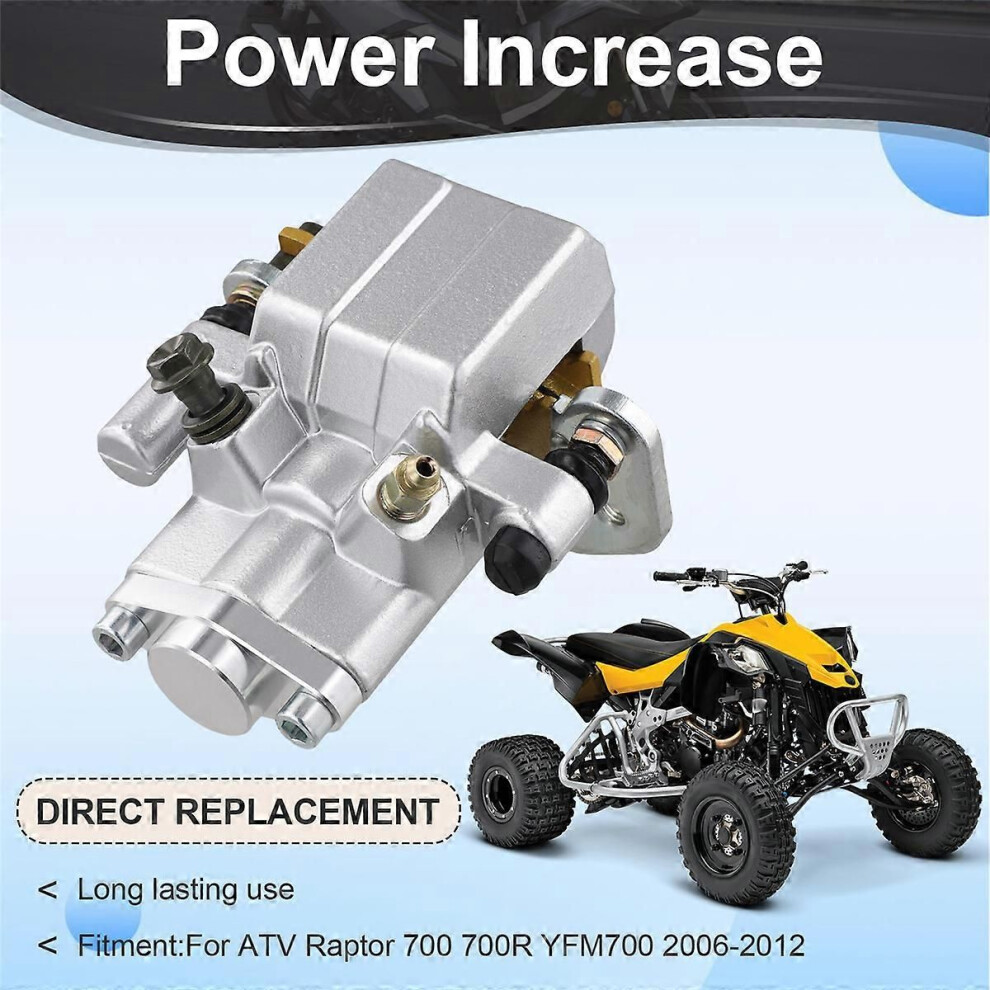 Motorcycle Rear Brake Calipers Compatible Yamaha Atv Raptor 700 700R Yfm700 2006-2012 Disc Brake Bump Calip 9319739888140