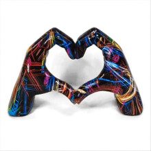 Colorful Gesture Decoration, Love Finger Statue Modern, Home Decor, B