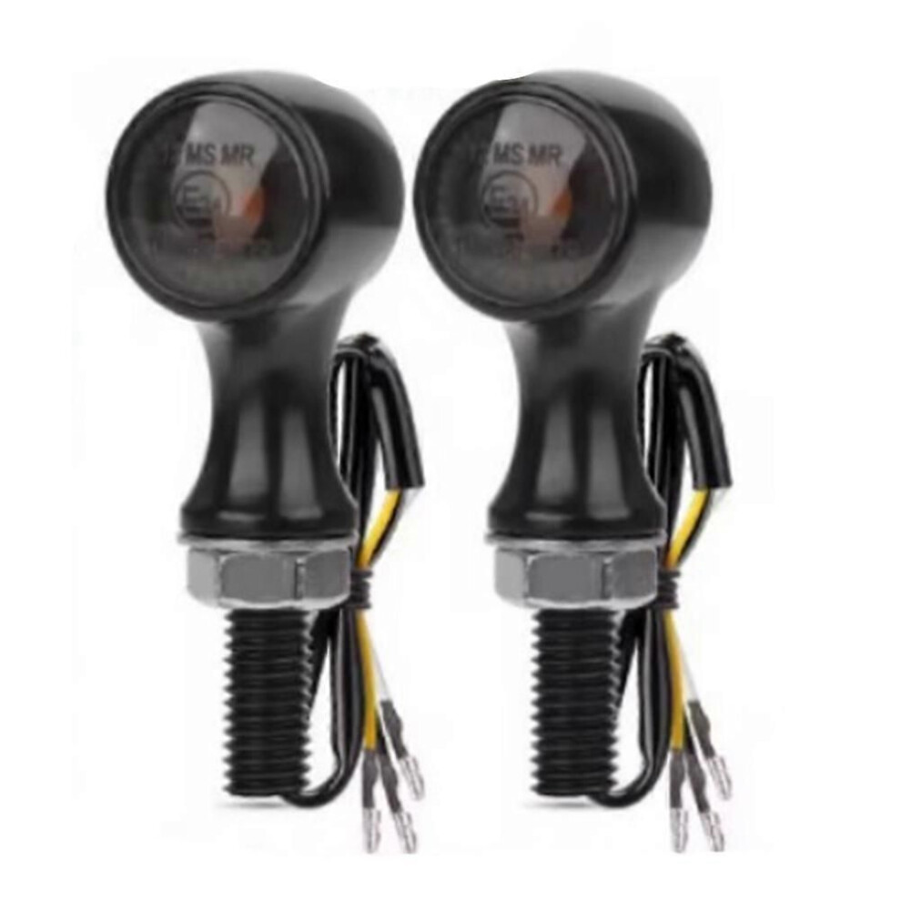 2Pcs Motorcycle 12V Turn Signal 3Pin Indicator Tail Lamp Brake Lamp Daul Color White Light/Yellow 9319739887891