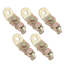 5Pcs L Track Double Stud Fitting Carbon Steel Cargo Control L Track Double Stud Fitting for Truck Bed Trailer Pickup RV ATV