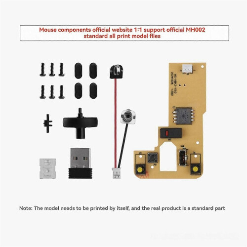 For Bamboo Lab DIY 3D Printing Wireless Mouse Kit Model 002 Computer Mouse Components with Printer 2