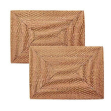 2 Pcs Table Mats Non Slip Rattan Placemats Dining Table Heat Resistant Woven Place Mats Insulation Heat Resistant Mats