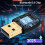 USB Bluetooth6.0 Dongle Bluetooth6.0 Προσαρμογέας Δέκτη Πομπό για Κεφαλ 2