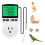 Digital Temperature Controller, Backlit LCD Screen Thermostat Heating Cooling Outlet Plug for Reptile Incubator US Plug 1