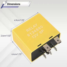 Indicator Flasher Hazard Relay Unit 12V 6 Pin for Vauxhall Opel Astra G Corsa C Meriva A Combo Vectra B 9134880 6238590