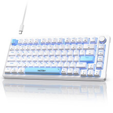 TECKNET Wired Gaming Keyboard, RGB Backlit Keyboards with Gasket Structure, USB C Mechanical Keyboard has 20 Lighting Effects & Multimedia Control Kno