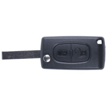 2X Flip Replacement Remote Car Key Case Shell for C2 C3 C4 C5 C6 C8 2 Buttons Black
