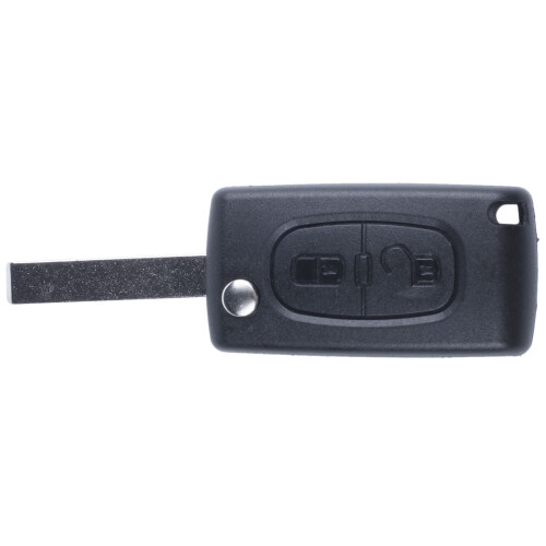 2X Flip Replacement Remote Car Key Case Shell for  C2 C3 C4 C5 C6 C8 2 Buttons Black