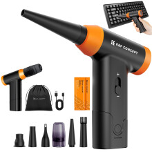K&F CONCEPT BS200 2-in-1 Compressed Air Duster PC Cleaner, 150000RPM Air Blower, Electric air Dusters, Speed Adjustable Rechargeable Reusable Compress