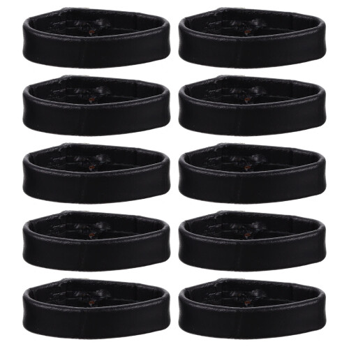 10Pcs Portable Black Watchband Retainer Loops Replacement
