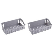 Bathroom Shelf Wall Mounted Storage Punch Free Storage Rack Gray