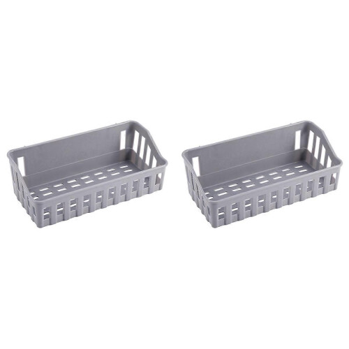 Bathroom Shelf Wall Mounted Storage Punch Free Storage Rack Gray