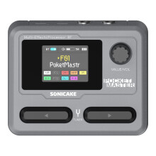 SONICAKE Pocket Master Guitar Bass Amp Modeling IR Cabinets Simulation Multi-Effects with Stereo OTG USB Audio Interface BT Audio 1.77" LCD Color Scre