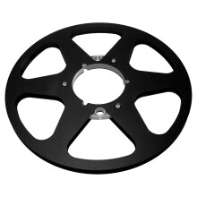 1/4 10 Inch Empty Tape Spool Aluminum Alloy 6 Holes Windproof Recording Tape Reel Black