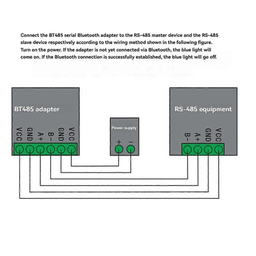 BT485 Serial Bluetooth Adapter, Hundred Meter RS485 Bluetooth Networking Communication Wireless 485 2