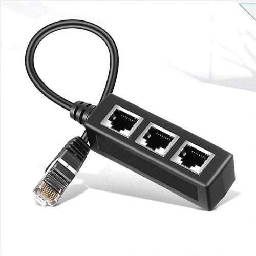 Rj45 Ethernet Splitter Adapter, Ethernet Splitter 1 to 3 , compatible for Home 2