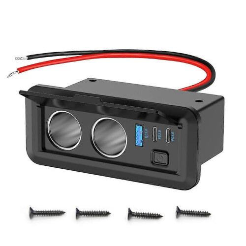 Διπλή υποδοχή αναπτήρα 78W 12V Πρίζα USB Διπλή θύρα φορτιστή