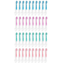 40 Pack Disposable Mini Travel Toothbrushes - 5 in 1 Function, Travel Date Portable Individually Pac