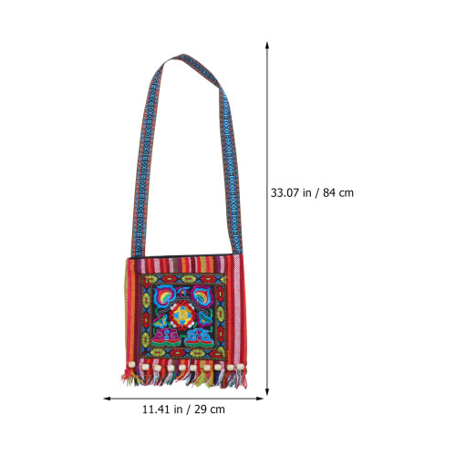 1Sac Crossbody Brodé Fleurs En Bambou Mode 1