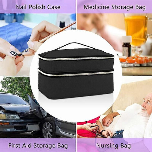 Sewing Supplies Organizer Bag, Double-Layer Sewing Box Organizer Accessories Storage Bag