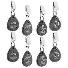 8pcs Carving Pendant Tablecloth Weights Marble Outdoor Picnic Clips Curtains Decor Tablecloth Clips Heavy Weather