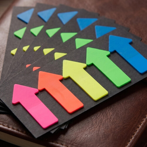 20Sheets Multi-Color Pet Arrow Flag Tabs Self Adhesive Writable Notes 2