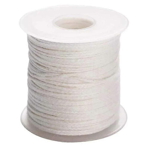 1 rollo de mecha de algodón blanca para velas de 61 metros (200 pies) 1