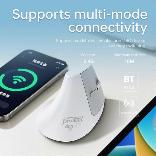 Ασύρματο ποντίκι διπλής λειτουργίας I300 BT 2.4G με κατακόρ 2