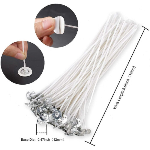 Candle Making Kit,Wooden Candle Wick Holders,Candle Wick Sticker,Candle Wicks Candle Centering Tool 2