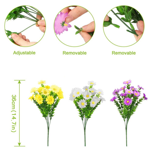 Margarete artificiale pentru exterior – Flori memoriale din mătase 1