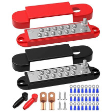 Power Distribution Block 150A Marine Bus Bar, 12Volt Terminal Block Battery Car Bar for Boat Automotive Solar Wiring