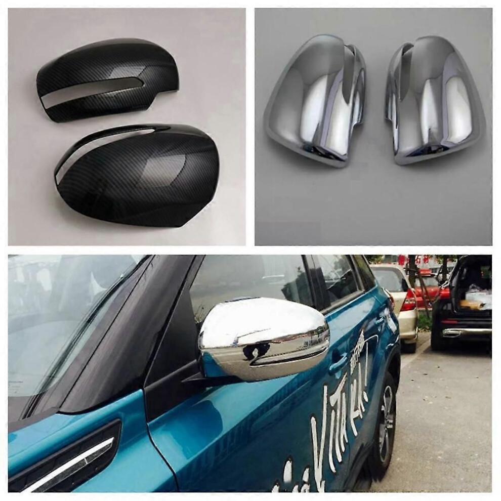 Carbon Fiber Rear View Mirror Case Cover For Vitara Sx4 S- 2015-2019 Side Wing Rear View Mirror Cover Cap 9319739818987