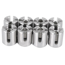 8 stuks roestvrijstalen draadklemmen voor groene muurbevestiging, 3 mm draad