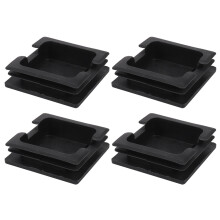 75mm x 75mm Plastic Square Caps Tube Pipe Inserts End Blanking 4 Pcs