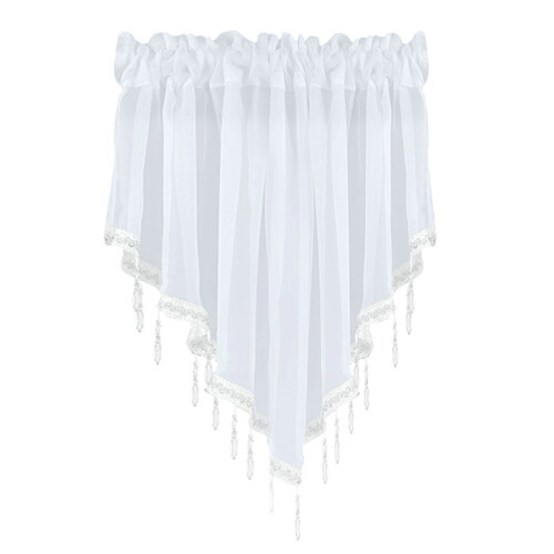 Cortinas transparentes e sólidas de 51x24 polegadas 1