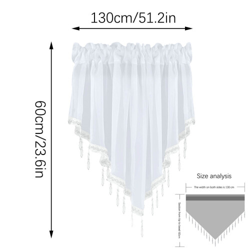 Cortinas transparentes e sólidas de 51x24 polegadas 2