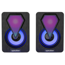 Wired Speakers Laptop Speakers, Colorful Lighting Speakers, 3D Surround Sound Subwoofer Speakers