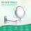 10X Magnifying Wall Mounted Makeup Mirror with Dual‑Sided Foldable Extendable Arm, Antique Copper Finish 4