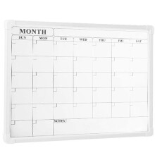 Lavagna mensile compatibile con la parete, piccola lavagna cancellabile a secco da 40 x 30 cm con cornice