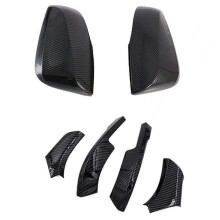 Rear View Mirror Side Molding Cover Trim compatible 2019-2023 Exterior Accessories Carbon Fiber Style