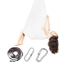 Portable Snuggle Hammock-Elastic Hanging Chair with Rope Carabiner, Light Weight Breathable Cuddle Swing for Relaxation